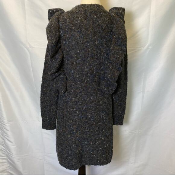 Chelsea & Violet Women's Knit Long Sleeve Ruffle Mini Sweater Dress Small - Picture 13 of 16